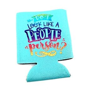 Can Cooler Collapsible Holder Sleeve People Person Gift Neoprene Beverage